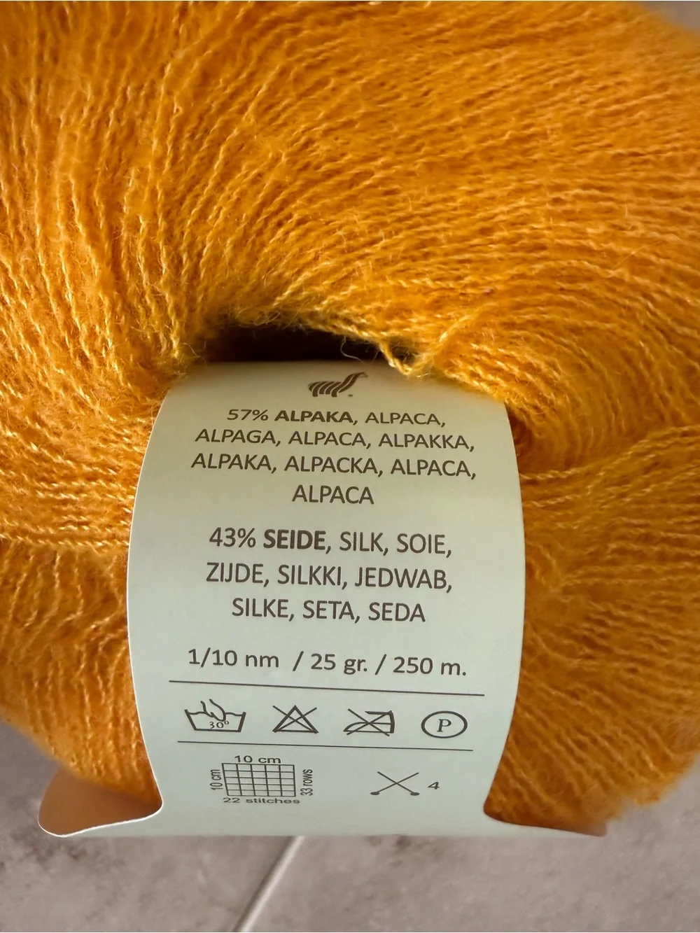 Josy by Bremont Luxury Alpaca/Silk Blend Yarn - 4 Balls of Goldenrod Yellow
